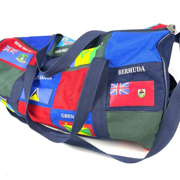 Vintage 70s USA/Canada Olympic National Team Large Duffle Bag 20*13*8 in